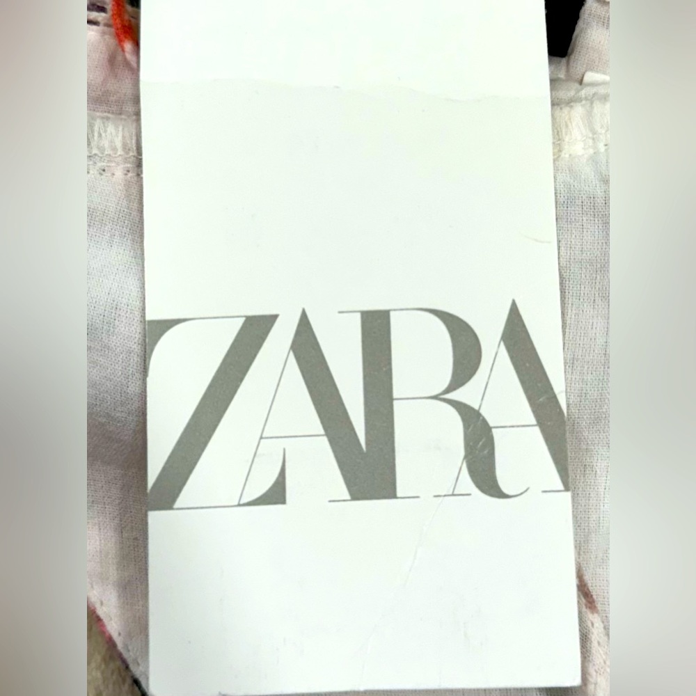 ZARA Spaghetti Strap Crop Top Floral Boho Delicate Pretty Romantic NWT Medium - Picture 4 of 5